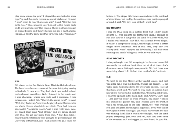 Preview Pages From Paul "HR" Hudson of Bad Brains' Book, "Finding Joseph I"